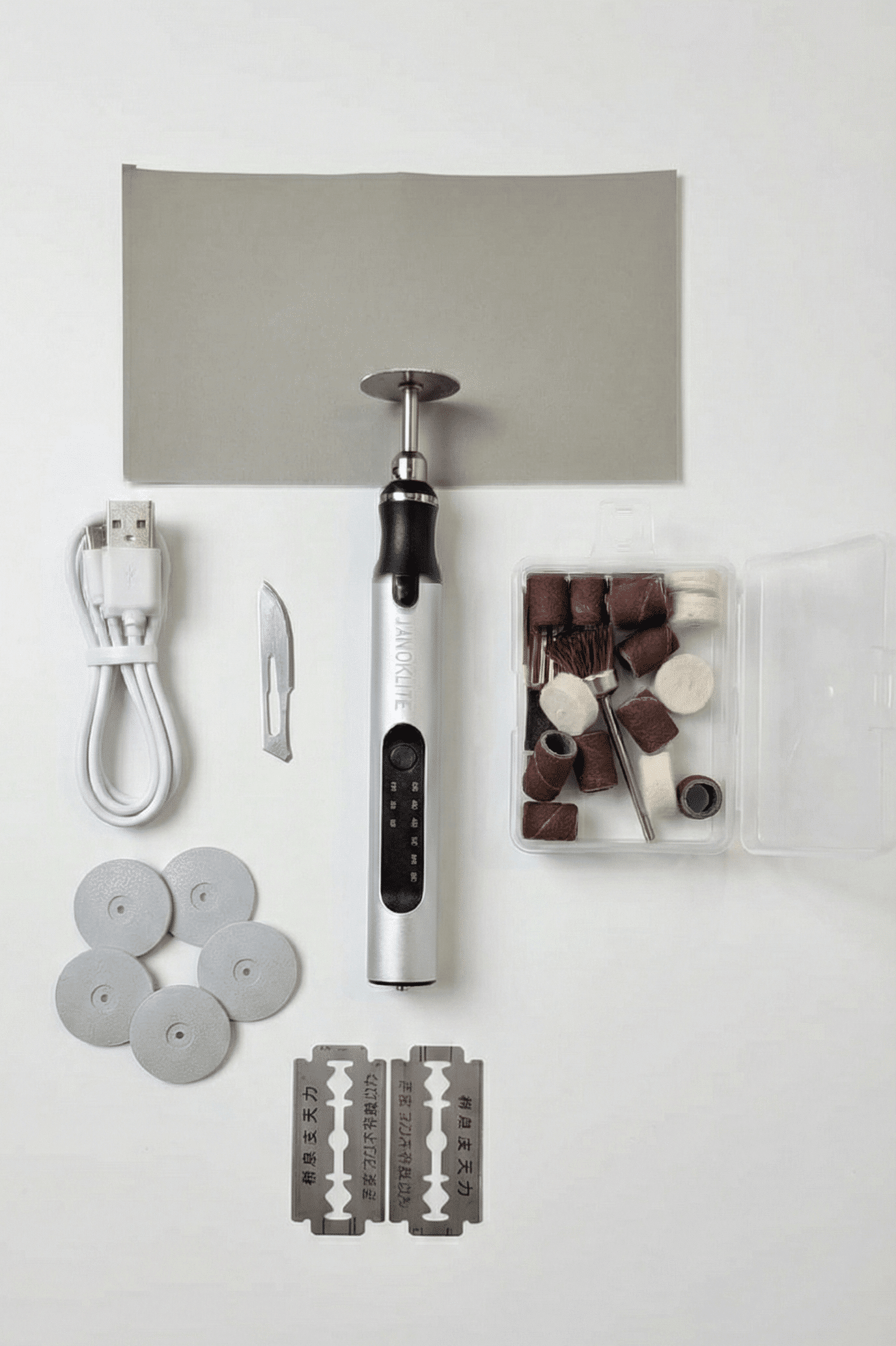 Erasing kit with rotary tool for STaM scribes